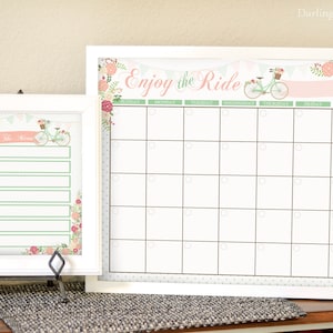 Pretty Monthly Calendar - Floral Calendar - Printable Monthly Calendar ...