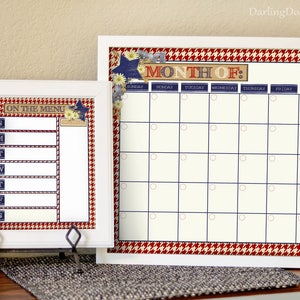 Patriotic Calendar Print - Patriotic Menu Planner - USA Calendar ...