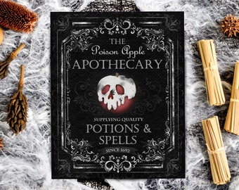 Halloween Printable - Halloween Sign - Halloween Decor - Apothecary Sign - Apothecary Halloween Print - Printable Halloween Sign -