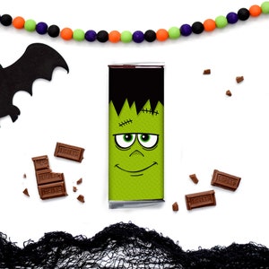 Halloween Party Favor Halloween Treat Tags Halloween Candy Bar Wrappers Printable Candy Bar Labels Frankenstein Mummy Pumpkin 画像 3