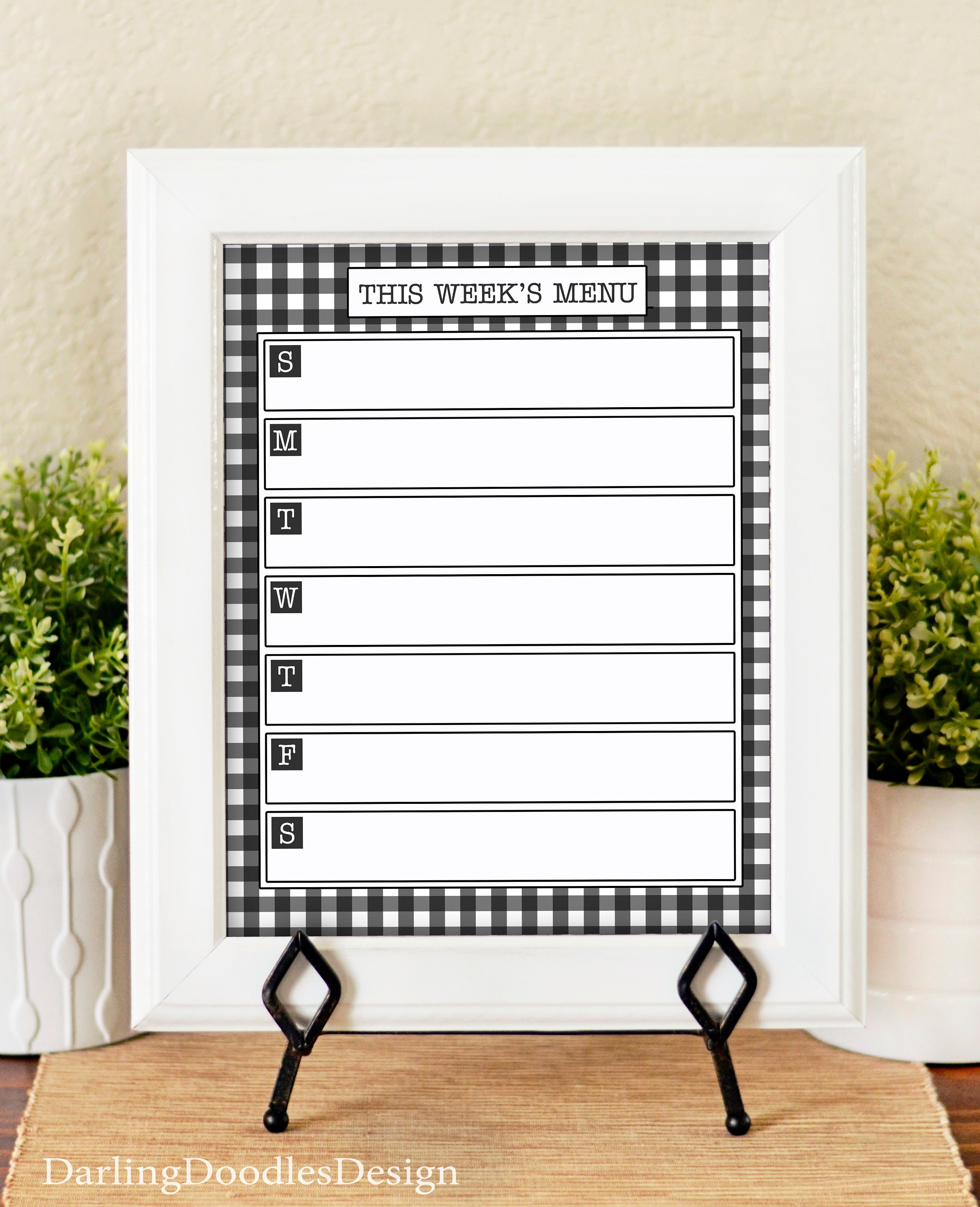 Buffalo Check Calendar Buffalo Check Menu Planner Command Etsy