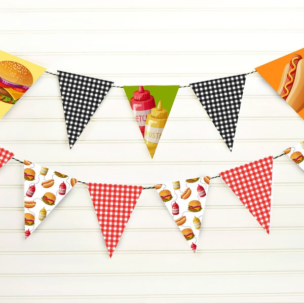 BBQ Banner - Barbecue Party Decoration - Backyard BBQ - Birthday Barbecue - Baby Shower Barbecue - Summer Party Decor - PRINTABLE