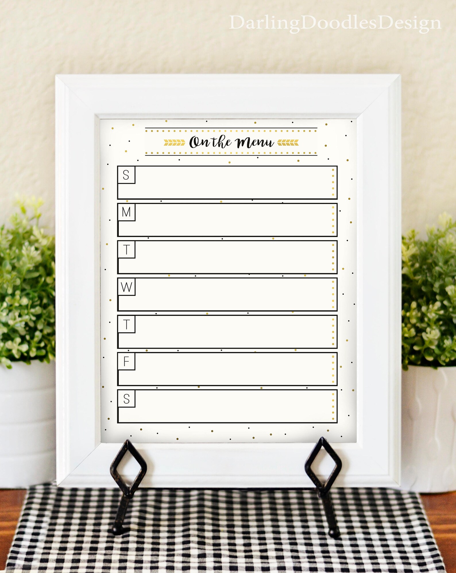 Printable Monthly Calendar Printable Weekly Menu Dry Erase | Etsy