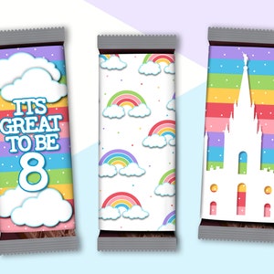 Baptism Candy Bar Wrappers - LDS Baptism Favors - Great to Be 8 - Baptism Preview - LDS Primary - Set of 3 Printable Chocolate Bar Wrappers