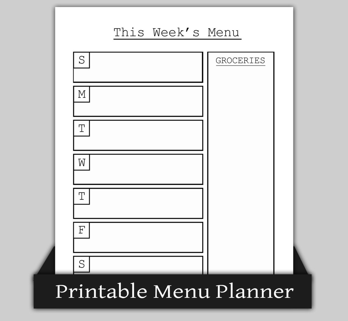 Monthly Calendar Printable Calendar Dry Erase Calendar | Etsy