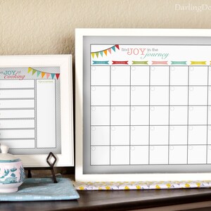Kalender afdrukbaar - Menu Planner afdrukbaar - Maandkalender - Weekmenu - Kalender 2018 - Familieorganisatie - 16 x 20 - 20 x 30 -