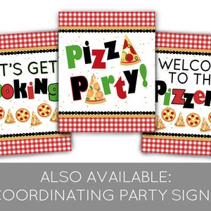 Pizza Party Pizza Banner Pizza Pennant Pizza Decorations Pizza Birthday Printable Garland Printable Pennant Banner image 5