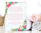 Floral Mother's Day Gift Tag - Towel Gift (Printable PDF)