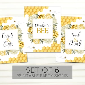 Meant to Bee Bridal Shower- Sweet as Can Bee - Bee Bridal Shower Decorations - Bridal Shower Decor - Bride to Bee Bridal Shower - PRINTABLE