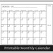Monthly Calendar Printable Calendar Dry Erase Calendar - Etsy