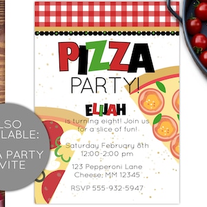 Pizza Party Pizza Banner Pizza Pennant Pizza Decorations Pizza Birthday Printable Garland Printable Pennant Banner image 4