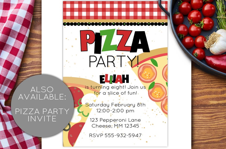 Pizza Party Pizza Banner Pizza Pennant Pizza Decorations Pizza Birthday Printable Garland Printable Pennant Banner image 4