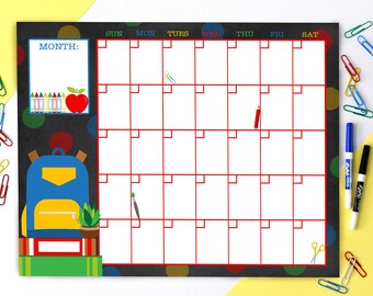 Printable Student Monthly Calendar – Homeschool or Classroom (Digital Download)