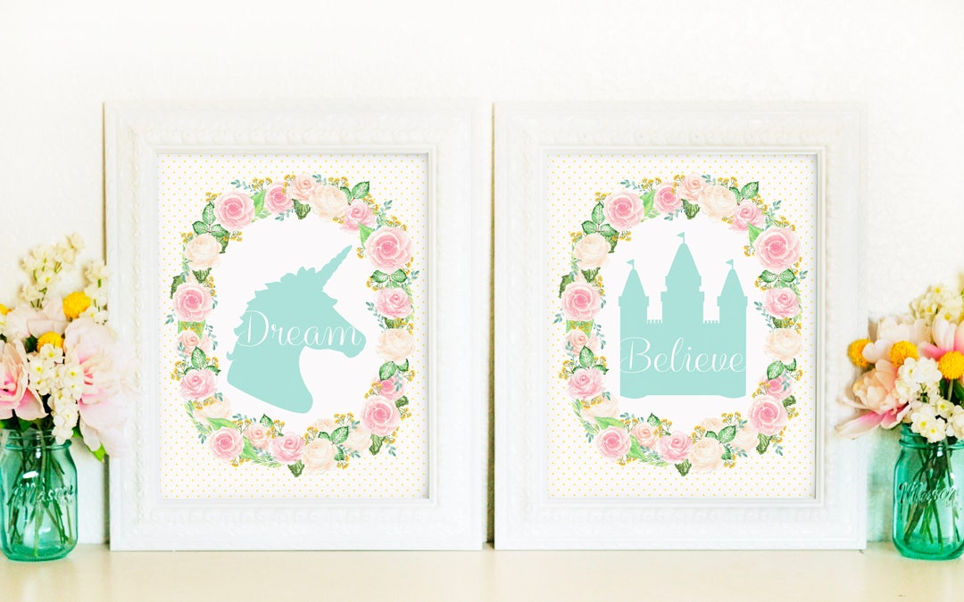 Printable Girls Room Art - Unicorn Printable - Dream Printable ...