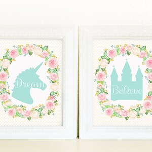 Printable Girls Room Art - Unicorn Printable - Dream Printable ...