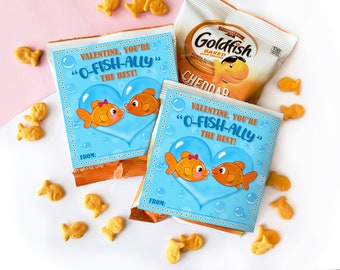 Goldfish Valentines Day Gift Tag - Fish Valentine Gift Tag - Kids Valentine - School Valentine - Classroom Valentine - PRINTABLE