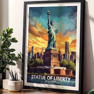 Statue of Liberty Poster - Etsy