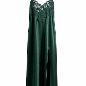victoria's secret green slip dress Green 80s Victoria's Secret Gold Label Slip Dress (M) – Amethyst Lullabies main image 0