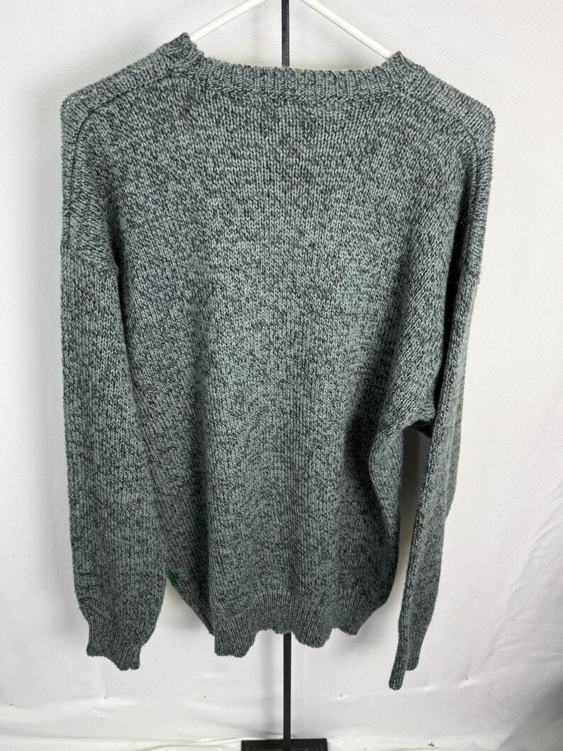 Pull en tricot gris vintage Brian MacNeil, motif à losanges des années 80 Grand-père Core Large image 5