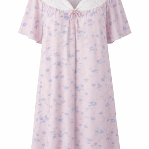 Simply Basic Floral Prairie Cottagecore House Dress Eyelet Collar Cotton Large