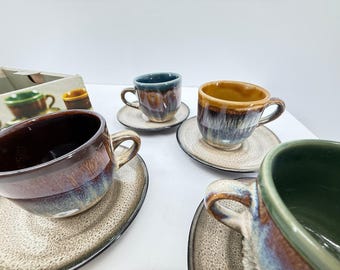 Very Pretty Espresso Cups With Saucer, Made in Italy,musetti