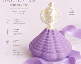 Ballerina Sensorisches Spielzeug | Interaktiver Schreibtisch Dekor | Ballett inspiriertes Fidget Spielzeug