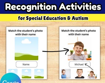 Editable Personalized Name Tracing Activities For SPED ,Autism | Editable Canva Preschool Handwriting Practice Worksheets Printable PDF Book