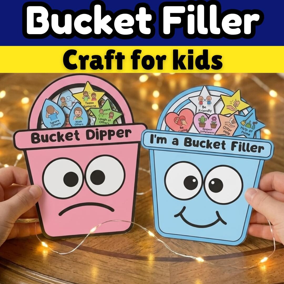 Bucket Filler Craft for Kids , Kindness Sorting Activity, Back to ...