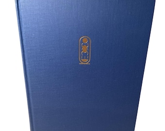 Livre de table basse « Toutankhamon », pharaon, 1re édition vintage, bleu Égypte