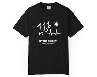 Garment-Dyed Music Heartbeat T-Shirt | Minimalist Concert Band Tee