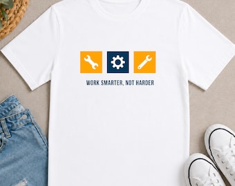 Work Smarter Not Harder T-Shirt | Tools Gear Graphic Tee