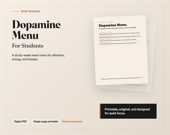 Task Paralysis Pdf Task Paralysis Breaker Printable for Students, ADHD Study Planner PDF ...