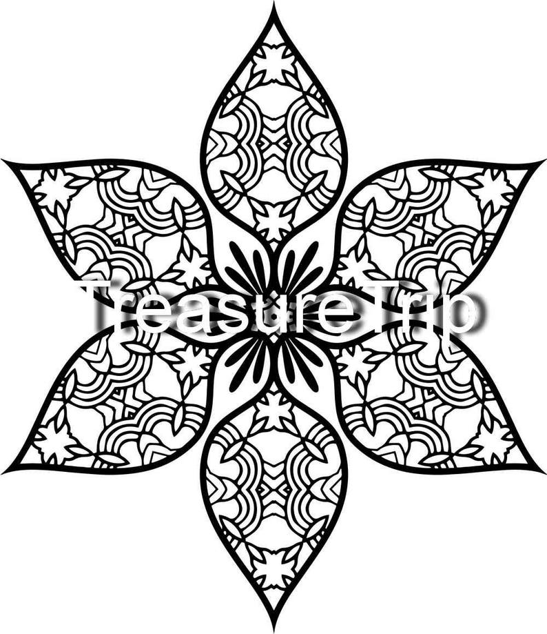 Download Mandala Adult Coloring Page Instant Download PDF File DIY ...