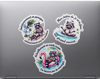 Sarcastic Raccoon Sticker | Waterproof Sticker | Humorous PC & Water Bottle Decoration | Madras Touch | The Adventures of Mr. Tchip the Raccoon