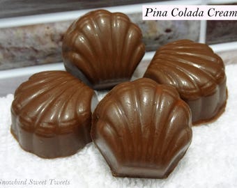 Chocolate Candies: Pina Colada, Bavarian, Key Lime, Mocha, or Cappuccino Cream; Cotton Candy; Mallow Cup; or S'mores Cup