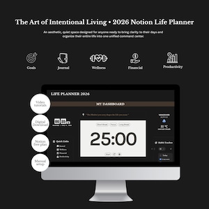 Minimalistischer All-in-One-Notion-Lebensplaner | Digitale Kommandozentrale 2026