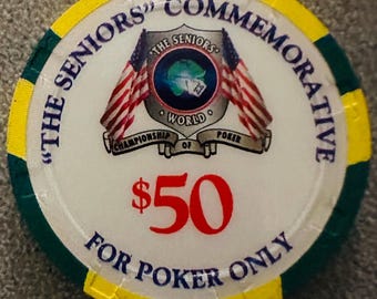 Commemorative Seniors World Poker Championship Chip – Oklahoma Johnny Hale Event