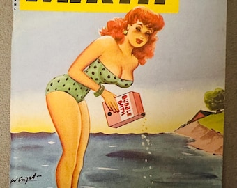 Vintage Mirth Magazine July 1954 Pin Up Humor Comic Illustration Gentlemen’s Magazine