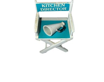 Vintage 1994 Miniature Kitchen Director Chair Fridge Magnet Acme Novelty