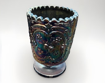 Fenton Art Glass Wild Strawberry Satin Custard Cup/Toothpick Holder