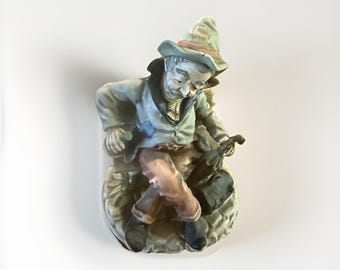 Vintage Capodimonte Style Porcelain Figurine - Hobo on Bench Kelvin’s Japan
