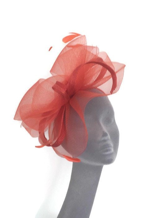 BELLA Burnt Orange Fascinator Hatinator 