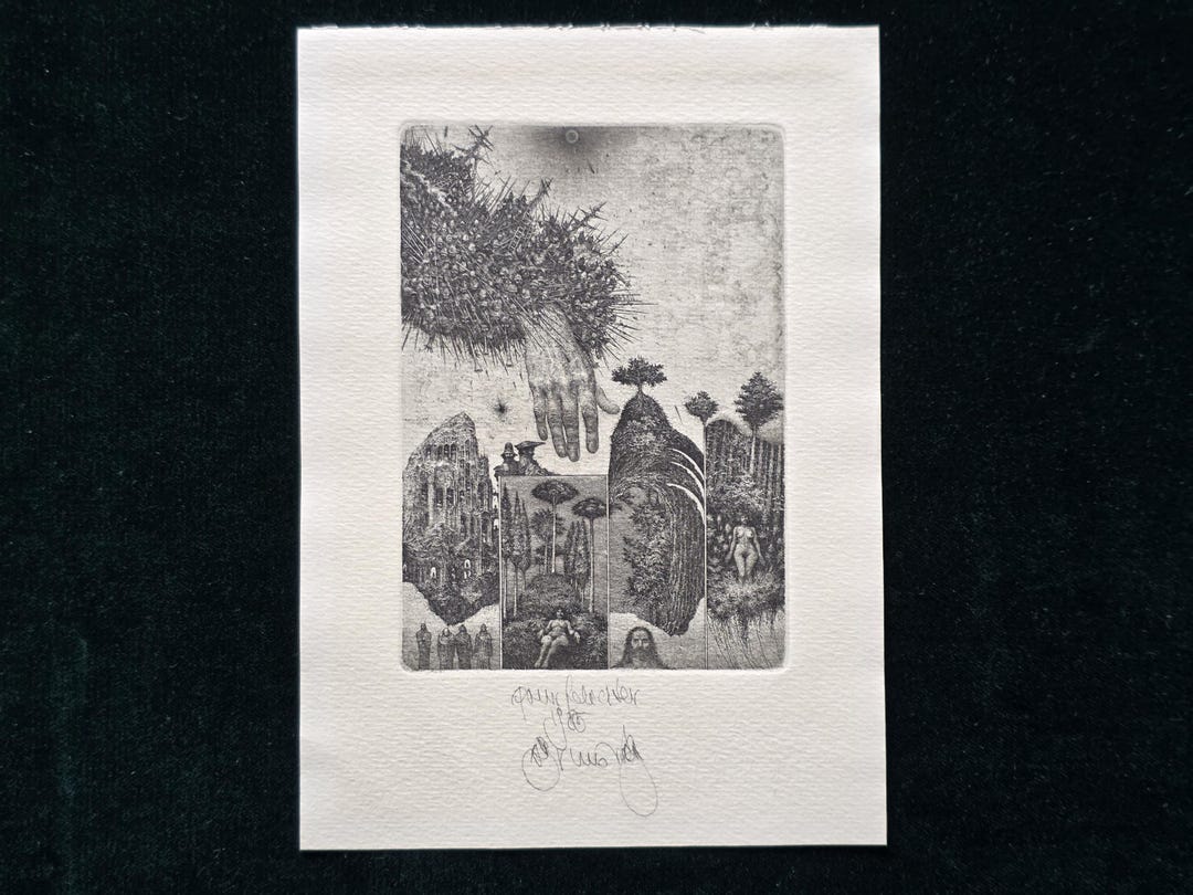 Albin Brunovsky Signed Original Etching European Art Surrealist Prints ...