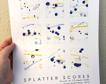 Splatter Scores | 11x14 Print | Contemporary Music Artwork