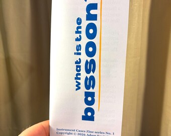 What Is the Bassoon? Risograph Zine | Music Teacher Gift | Orchestra Field Guide