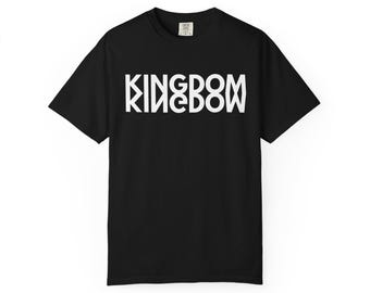 Upp och ner-vända kungariket kristen t-shirt, Matteus 20:16, bekväma färger