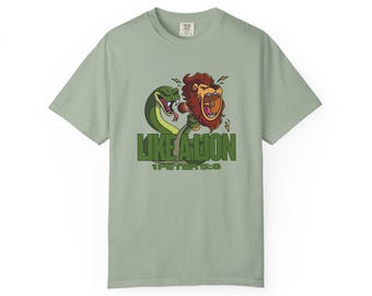 Kristen T-shirt, 1 Petrus 5:8 Lejonorm Grafisk T-shirt, Komfortfärger Kraftig Bomull