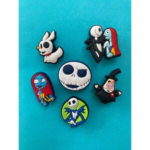 6x Nightmare Before Christmas Shoe Charms for Clogs Shoes. PVC Clog Accessories. Compatible with Crocs image 2