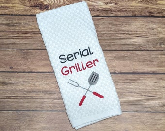 Serial Griller funny Kitchen Towel