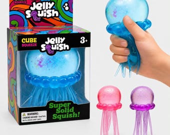 Jellyfish Squishy Toy | Soft Ocean Animal Stress Relief Fidget Toy | Cute Sensory Squishy for Anxiety Relief | Kids & Adults Kawaii Desk Toy